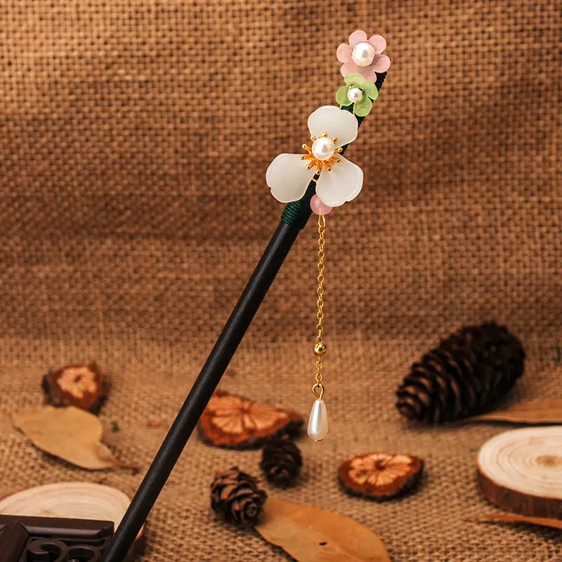 Antique Hairpin Tassel Step Wooden Hairpin Imitation Ebony Headwear Disc Hair Han Clothes Accessories Hair-pulled Ancient Clothes Hair Women - Image 19