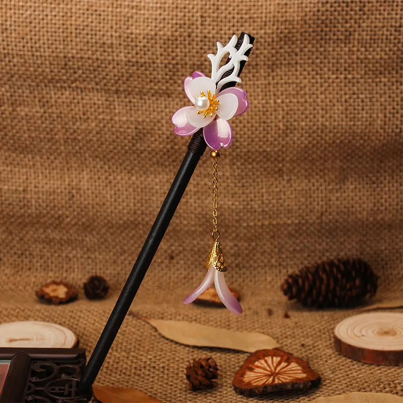 Antique Hairpin Tassel Step Wooden Hairpin Imitation Ebony Headwear Disc Hair Han Clothes Accessories Hair-pulled Ancient Clothes Hair Women - Image 20