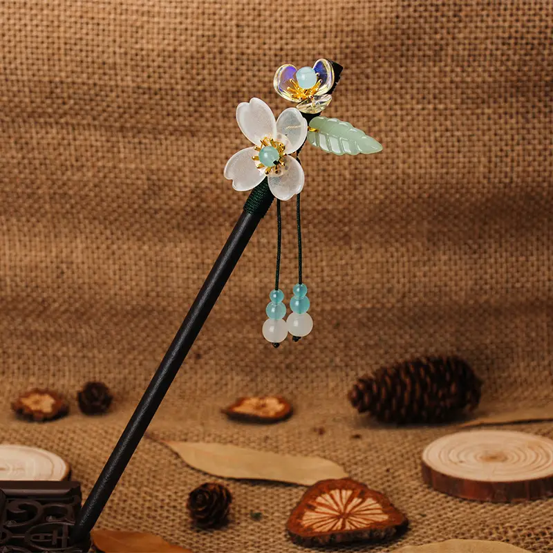 Antique Hairpin Tassel Step Wooden Hairpin Imitation Ebony Headwear Disc Hair Han Clothes Accessories Hair-pulled Ancient Clothes Hair Women - Image 23