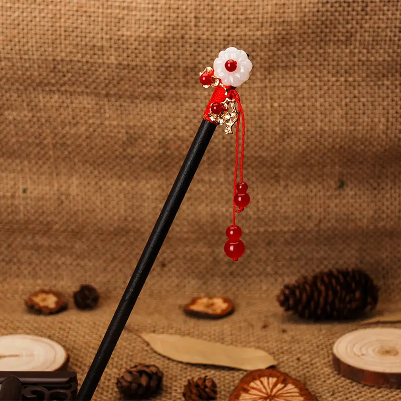 Antique Hairpin Tassel Step Wooden Hairpin Imitation Ebony Headwear Disc Hair Han Clothes Accessories Hair-pulled Ancient Clothes Hair Women - Image 28