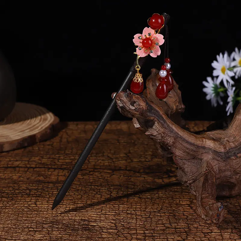 Antique Hairpin Tassel Step Wooden Hairpin Imitation Ebony Headwear Disc Hair Han Clothes Accessories Hair-pulled Ancient Clothes Hair Women - Image 32