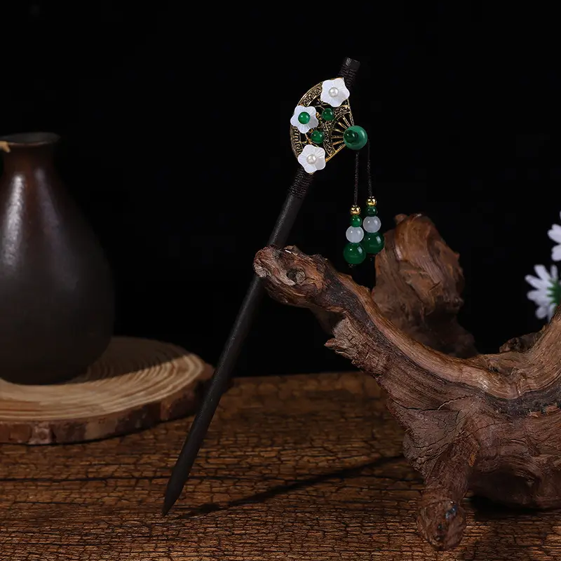 Antique Hairpin Tassel Step Wooden Hairpin Imitation Ebony Headwear Disc Hair Han Clothes Accessories Hair-pulled Ancient Clothes Hair Women - Image 34