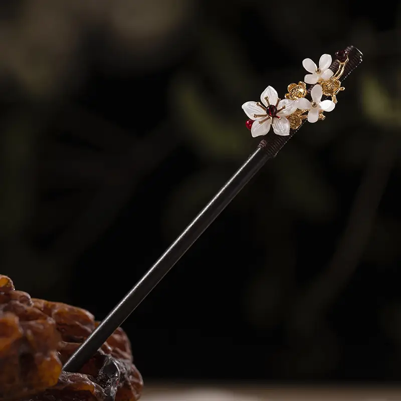 Antique Hairpin Tassel Step Wooden Hairpin Imitation Ebony Headwear Disc Hair Han Clothes Accessories Hair-pulled Ancient Clothes Hair Women - Image 47