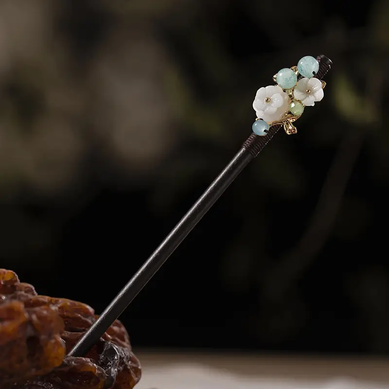 Antique Hairpin Tassel Step Wooden Hairpin Imitation Ebony Headwear Disc Hair Han Clothes Accessories Hair-pulled Ancient Clothes Hair Women - Image 48