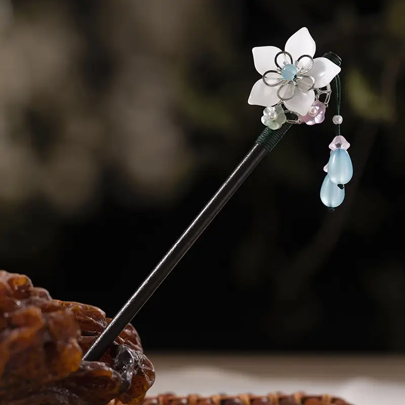 Antique Hairpin Tassel Step Wooden Hairpin Imitation Ebony Headwear Disc Hair Han Clothes Accessories Hair-pulled Ancient Clothes Hair Women - Image 59