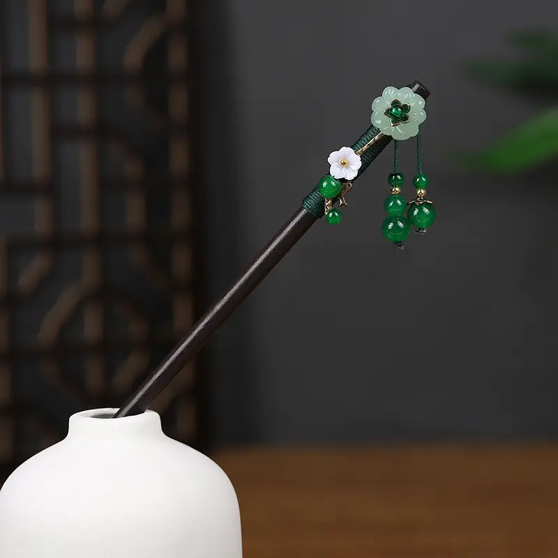 Antique Hairpin Tassel Step Wooden Hairpin Imitation Ebony Headwear Disc Hair Han Clothes Accessories Hair-pulled Ancient Clothes Hair Women - Image 71