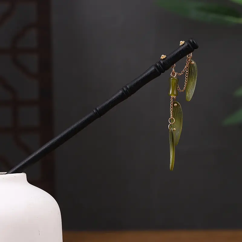 Antique Hairpin Tassel Step Wooden Hairpin Imitation Ebony Headwear Disc Hair Han Clothes Accessories Hair-pulled Ancient Clothes Hair Women - Image 73