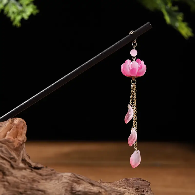 Antique Hairpin Tassel Step Wooden Hairpin Imitation Ebony Headwear Disc Hair Han Clothes Accessories Hair-pulled Ancient Clothes Hair Women - Image 77