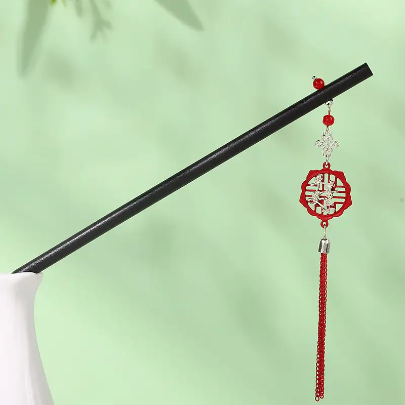 Antique Hairpin Tassel Step Wooden Hairpin Imitation Ebony Headwear Disc Hair Han Clothes Accessories Hair-pulled Ancient Clothes Hair Women - Image 81