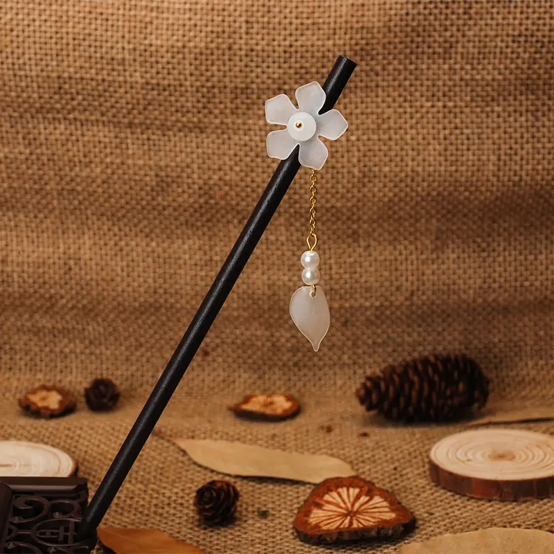 Antique Hairpin Tassel Step Wooden Hairpin Imitation Ebony Headwear Disc Hair Han Clothes Accessories Hair-pulled Ancient Clothes Hair Women - Image 85