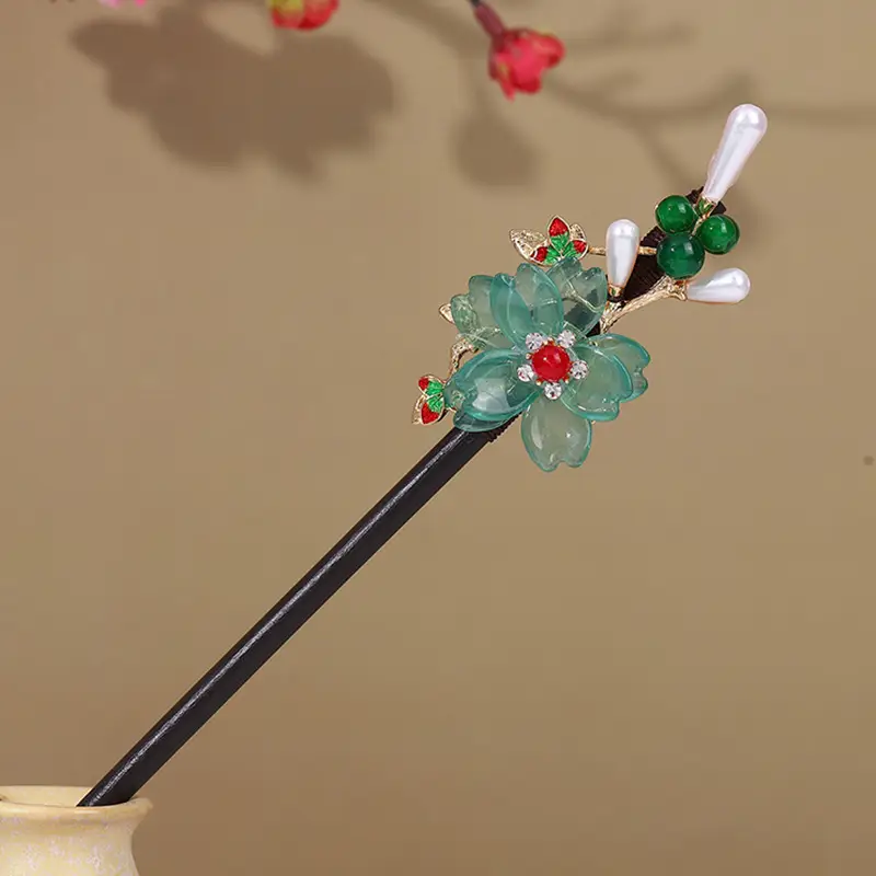 Antique Hairpin Tassel Step Wooden Hairpin Imitation Ebony Headwear Disc Hair Han Clothes Accessories Hair-pulled Ancient Clothes Hair Women - Image 9