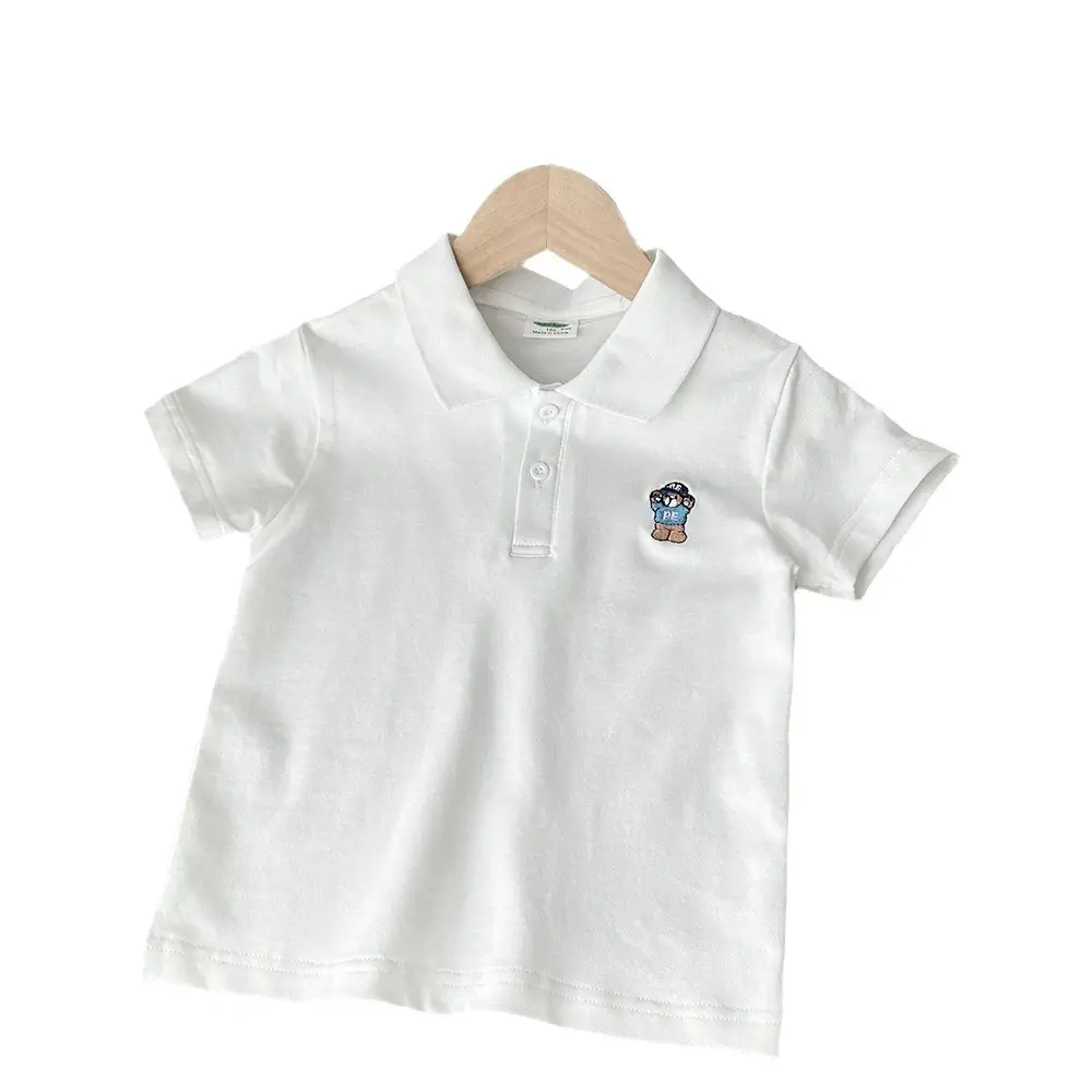 2024 Boys Polo Shirt Grey Stretch Mesh Top - Image 7
