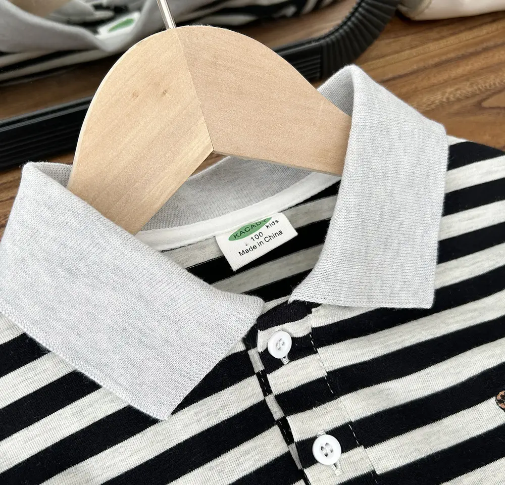 2024 Boys Polo Shirt Grey Stretch Mesh Top β feature 5