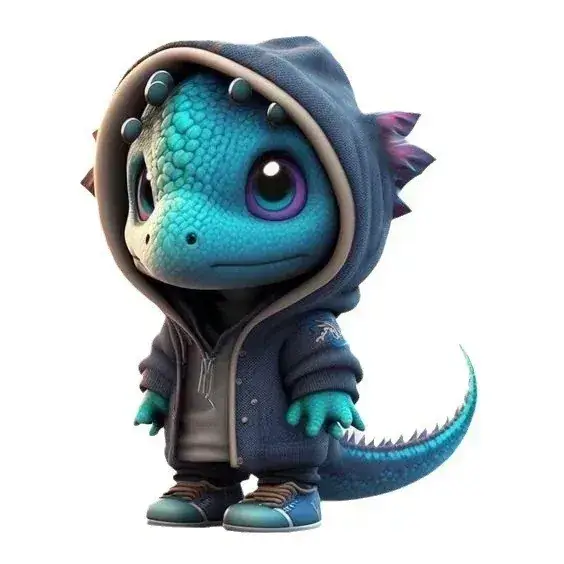 Blue Dinosaur Hooded Car Pendant Decor - Image 7