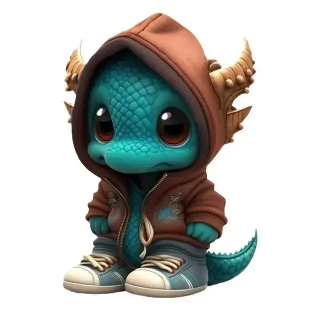 Blue Dinosaur Hooded Car Pendant Decor - Image 4