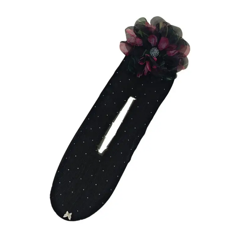 Black Butterfly Hair Styling Tool with Pearl Flower Design