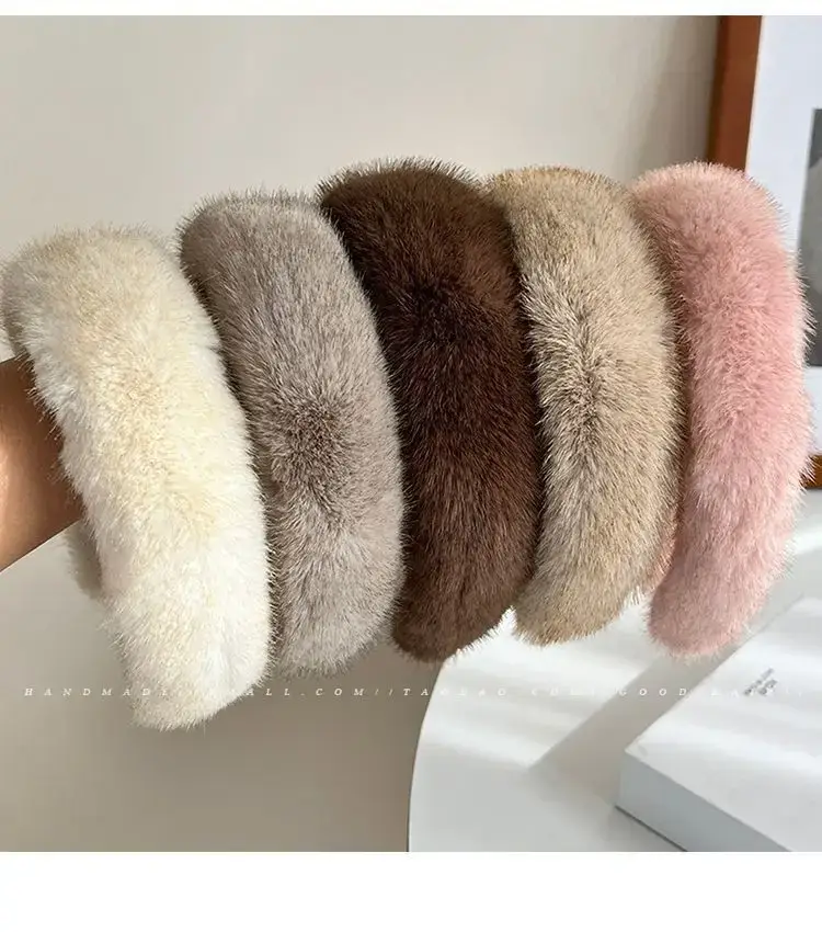 Faux Mink Hair Headband for Women 2023 New — feature 10