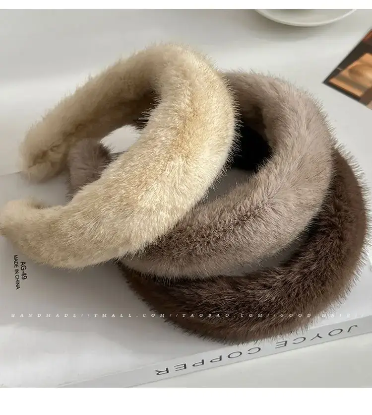 Faux Mink Hair Headband for Women 2023 New — feature 11