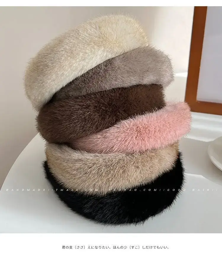 Faux Mink Hair Headband for Women 2023 New — feature 7