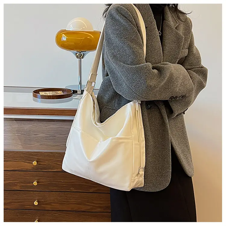 Black Leather Underarm Bag for College Women 2023 — feature 14