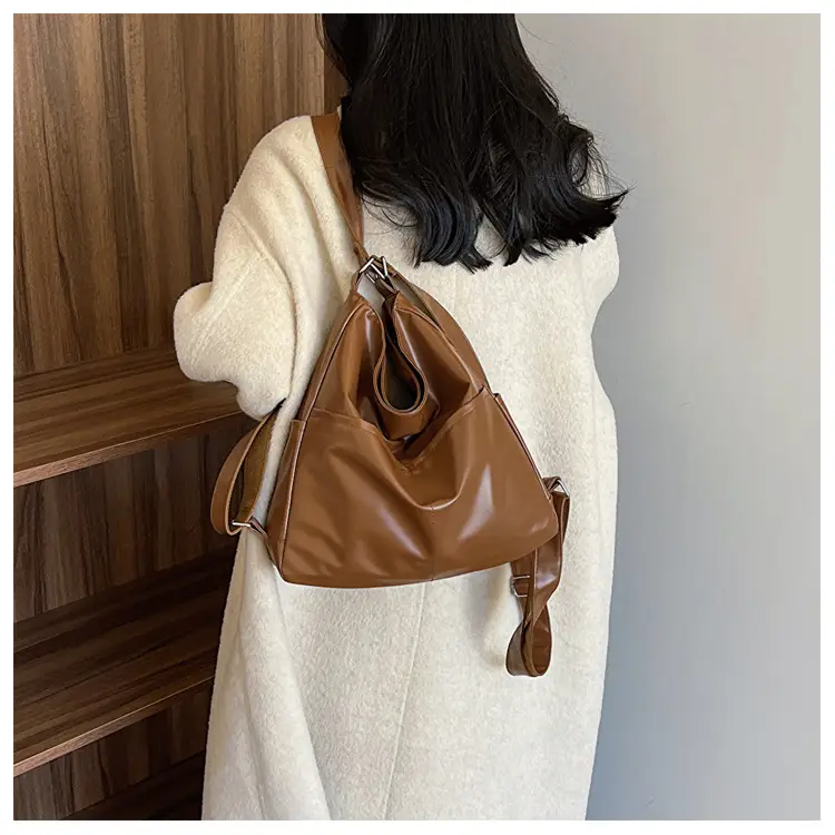 Black Leather Underarm Bag for College Women 2023 — feature 15