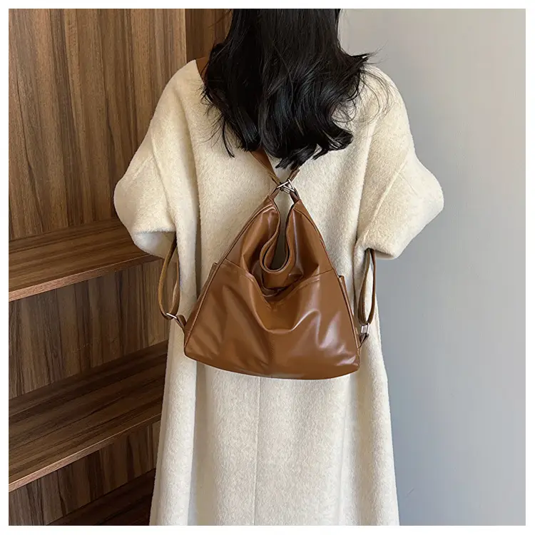 Black Leather Underarm Bag for College Women 2023 — feature 17