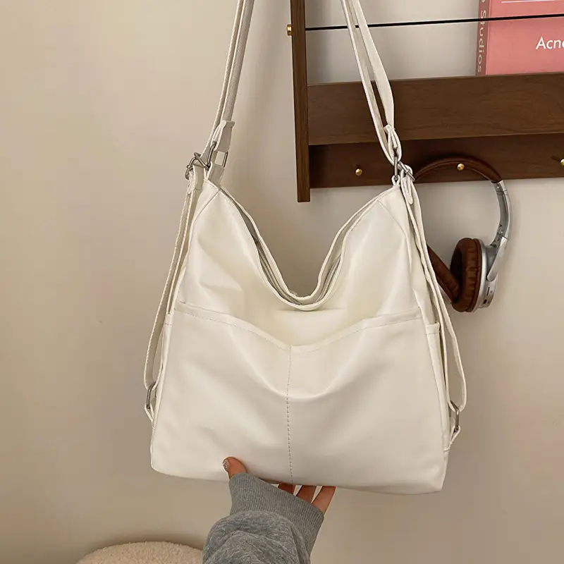 Black Leather Underarm Bag for College Women 2023 - Image 2
