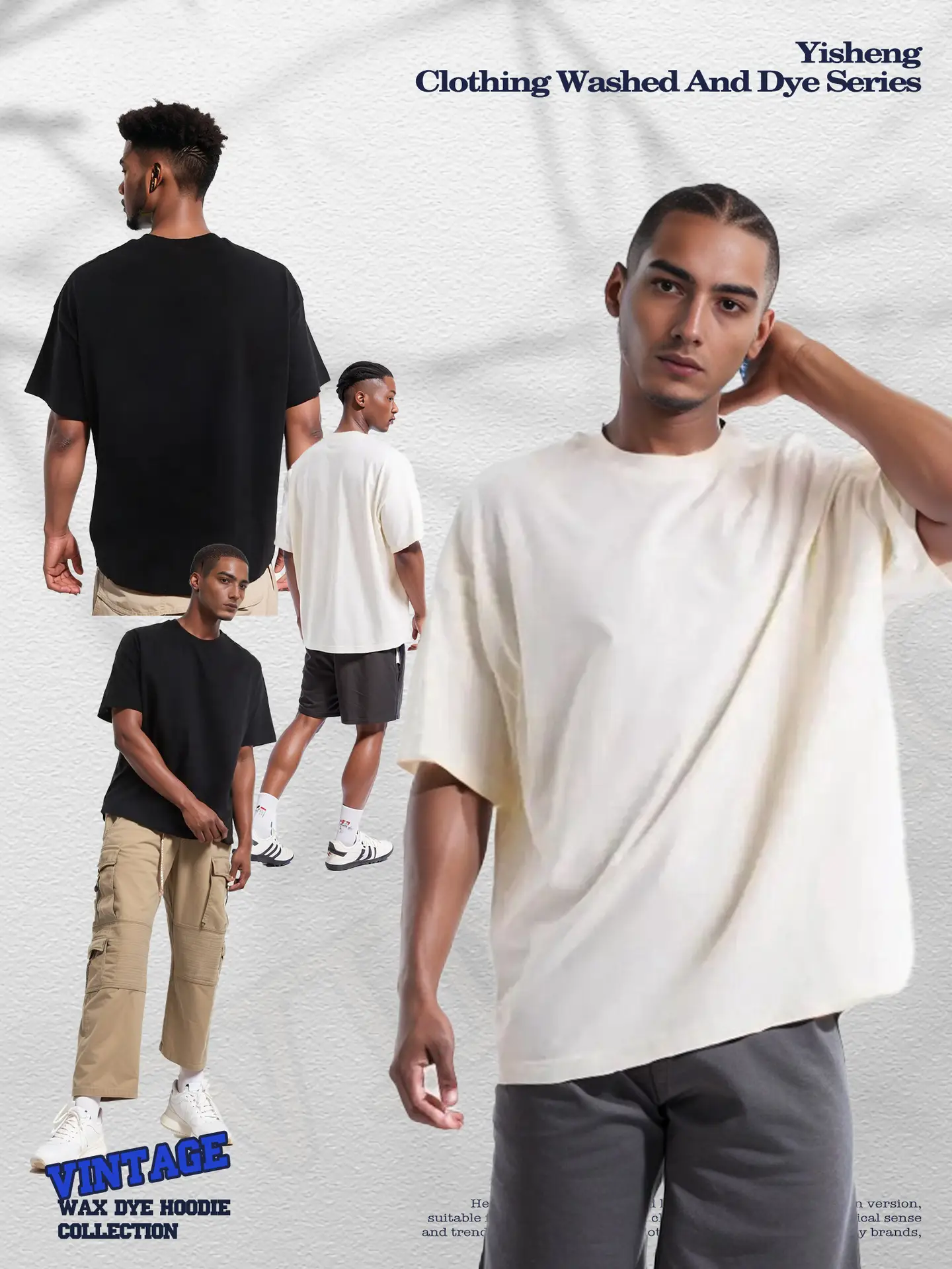 280g Cotton Drop Shoulder T-Shirt Brown Large - Image 23
