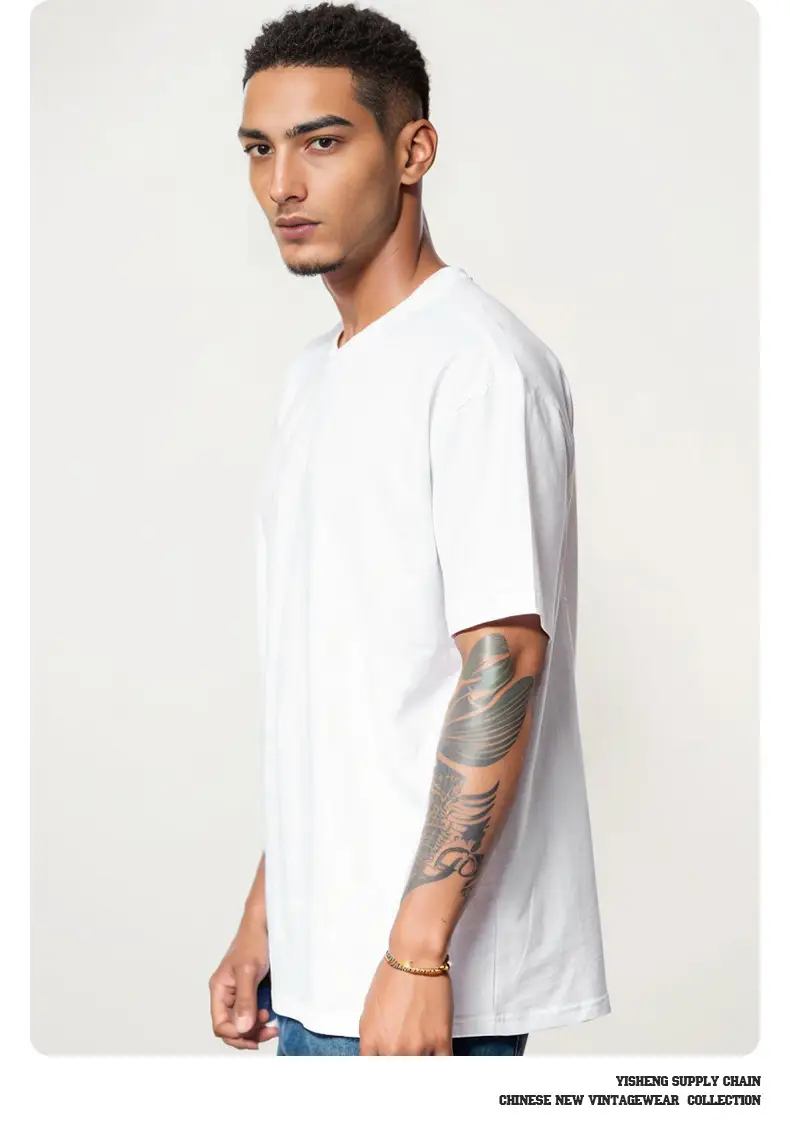 280g Cotton Drop Shoulder T-Shirt Brown Large — feature 21