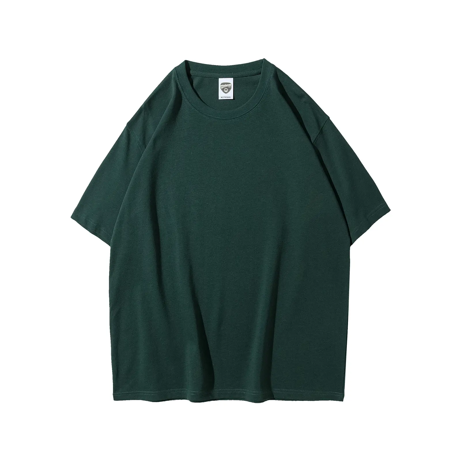 280g Cotton Drop Shoulder T-Shirt Brown Large - Image 10