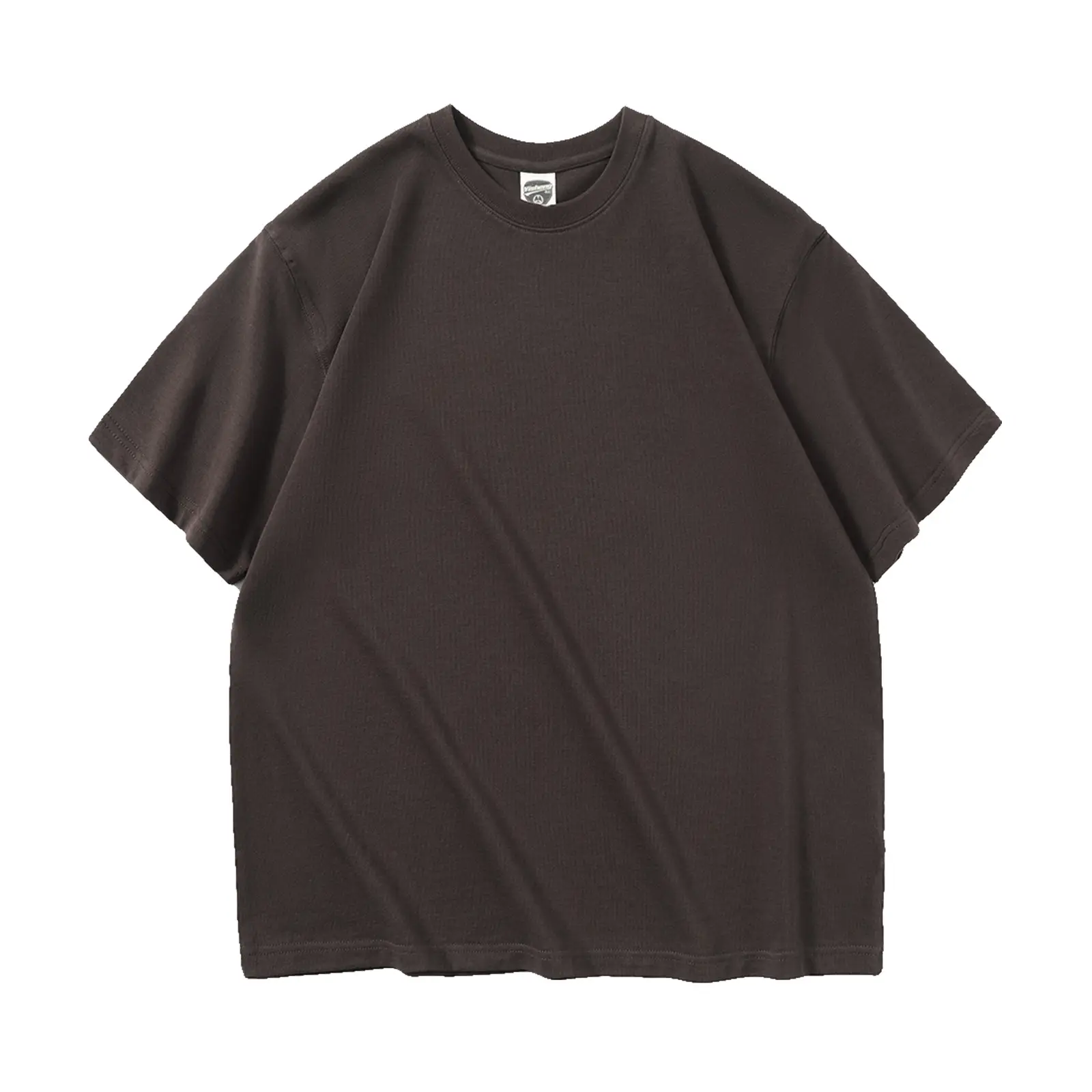 280g Cotton Drop Shoulder T-Shirt Brown Large - Image 16