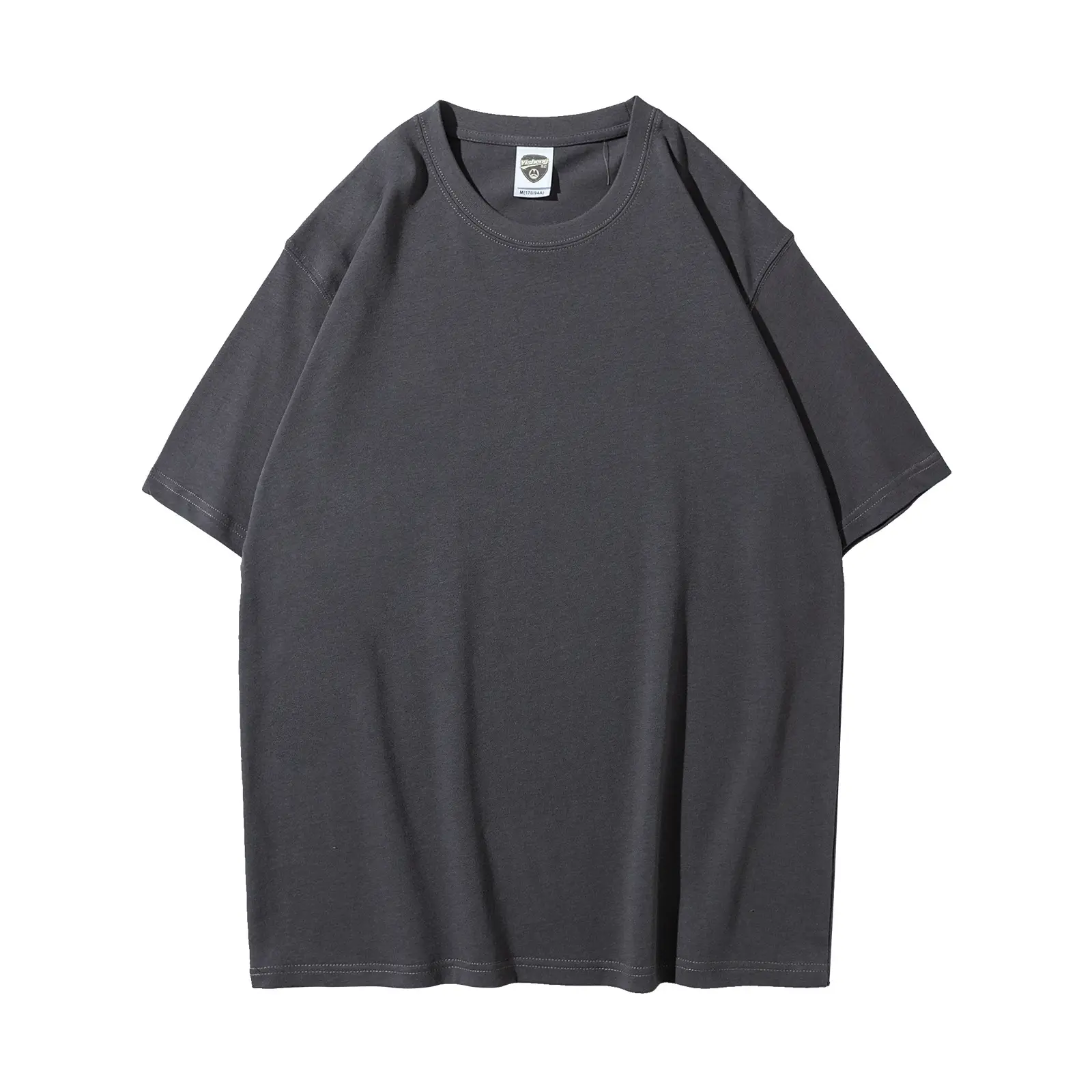 280g Cotton Drop Shoulder T-Shirt Brown Large - Image 18