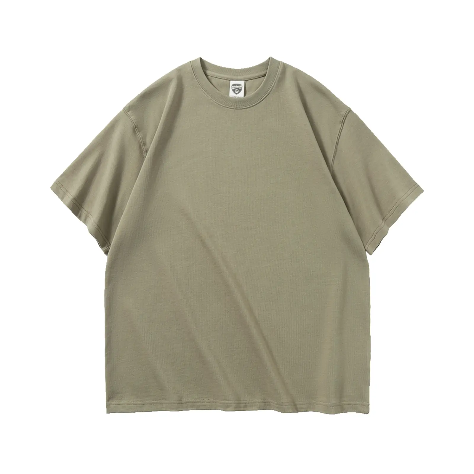 280g Cotton Drop Shoulder T-Shirt Brown Large - Image 19