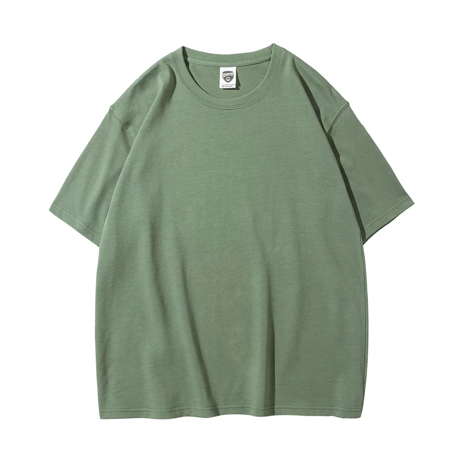 280g Cotton Drop Shoulder T-Shirt Brown Large - Image 3