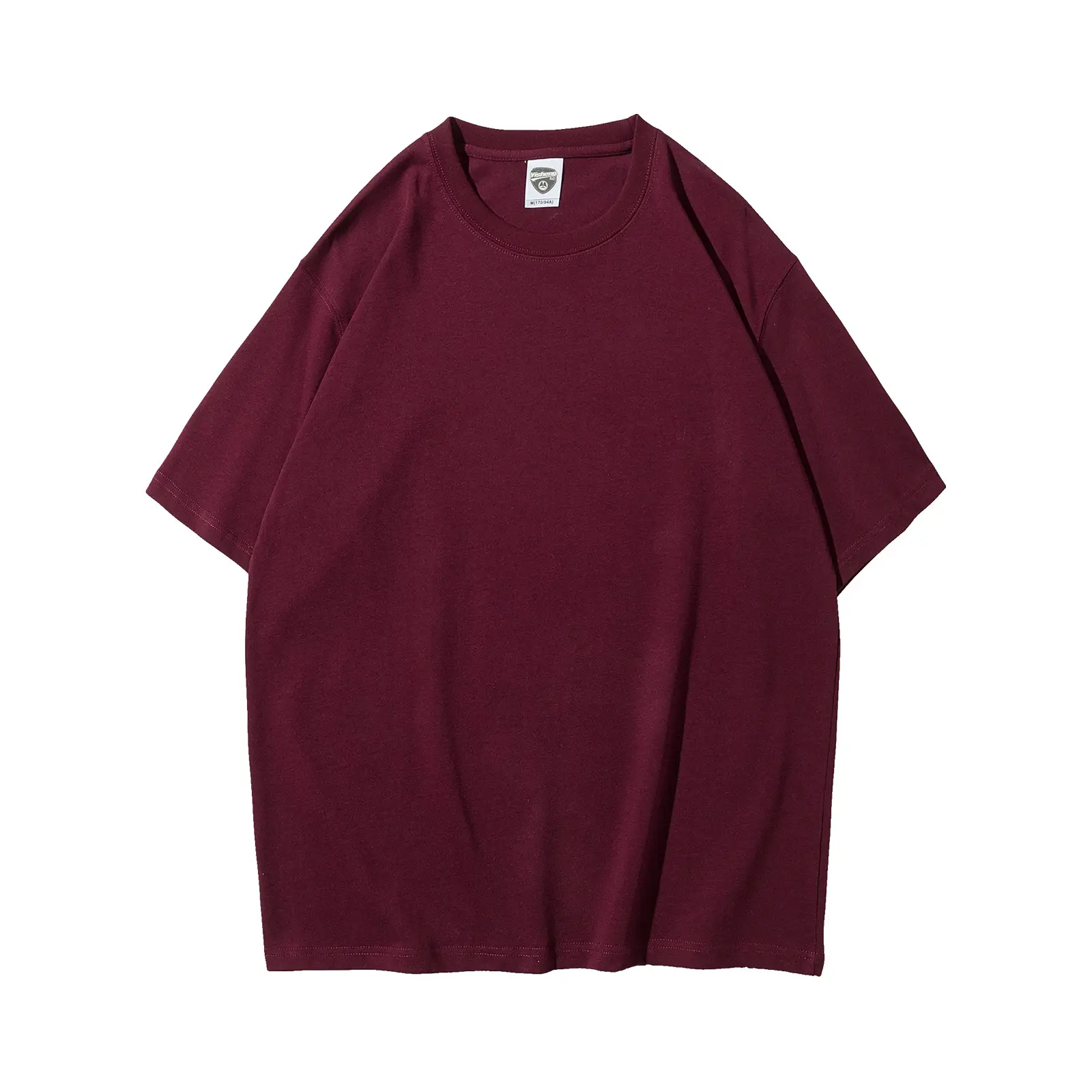 280g Cotton Drop Shoulder T-Shirt Brown Large - Image 7