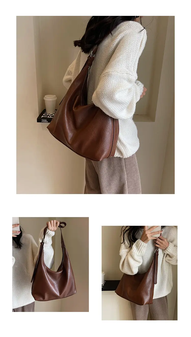Women Retro Shoulder Messenger Bag Brown 2023 — feature 11