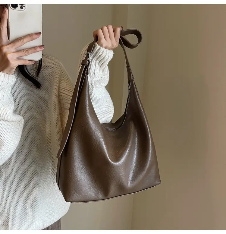 Women Retro Shoulder Messenger Bag Brown 2023 — feature 24