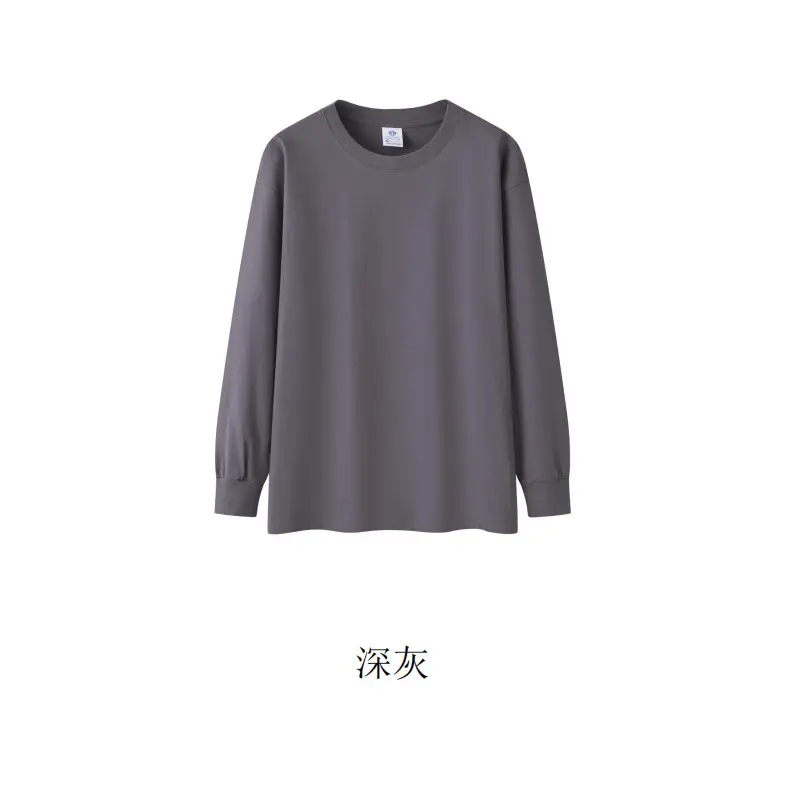 Black Cotton Long Sleeve T-Shirt for Men Women - Image 4