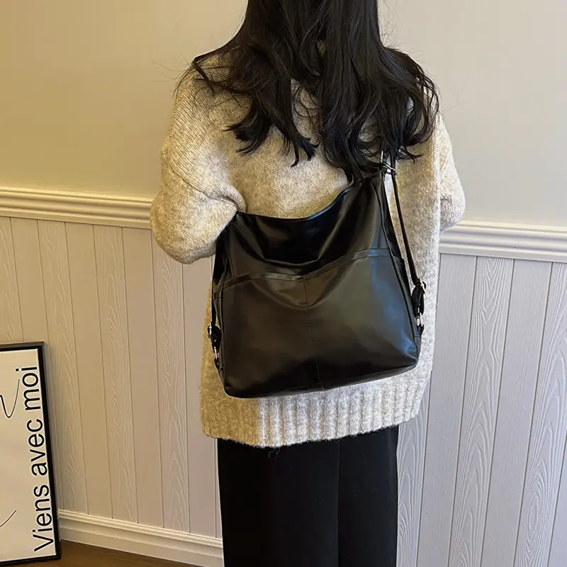 Women Vintage Black Crossbody Shoulder Bag 2023 - Image 5
