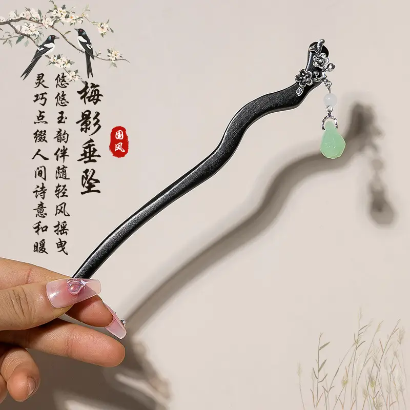 Antique Floral Hairpin Tassel for Women