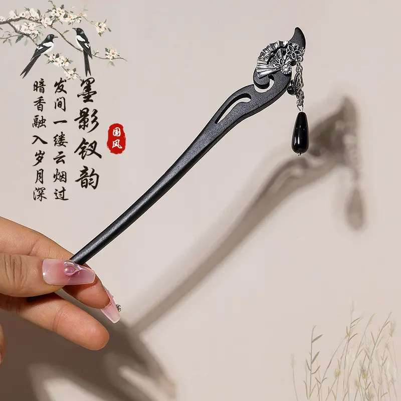 Antique Floral Hairpin Tassel for Women