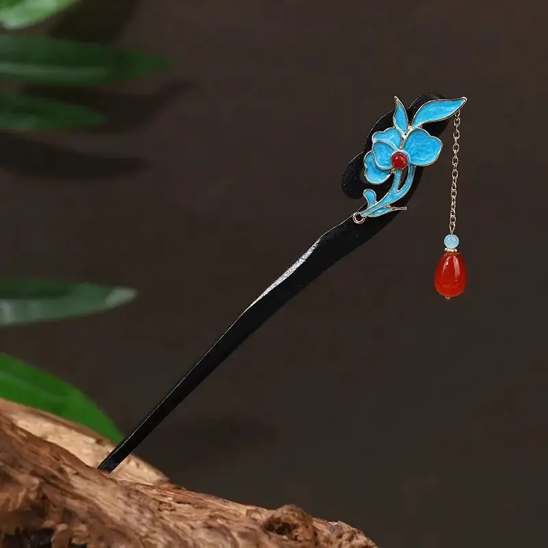 Antique Floral Hairpin Tassel for Women