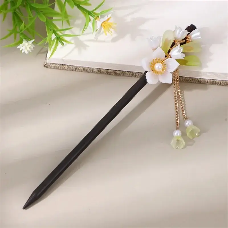 Antique Floral Hairpin Tassel for Women