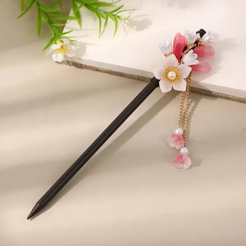 Antique Floral Hairpin Tassel for Women
