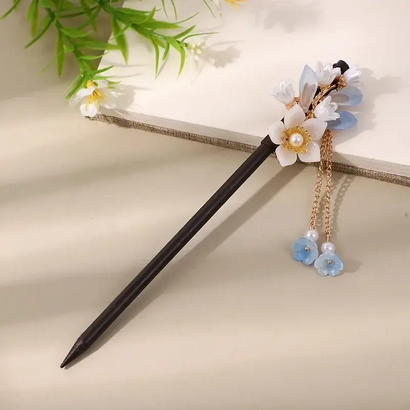 Antique Floral Hairpin Tassel for Women