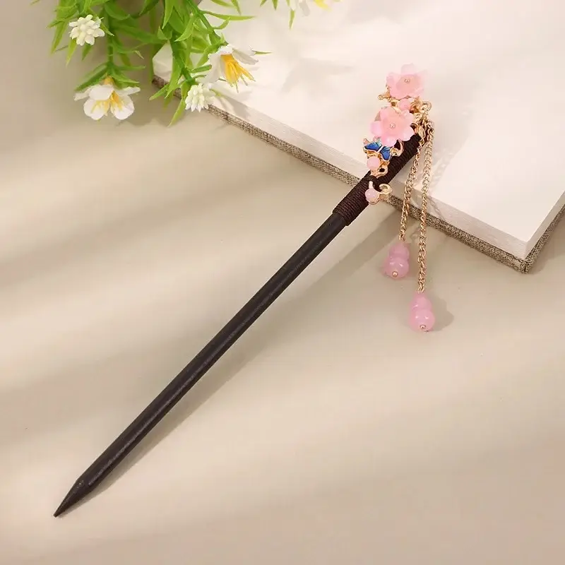 Antique Floral Hairpin Tassel for Women