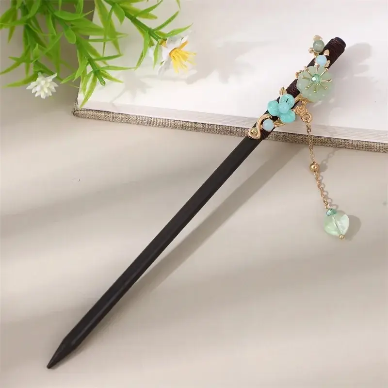 Antique Floral Hairpin Tassel for Women