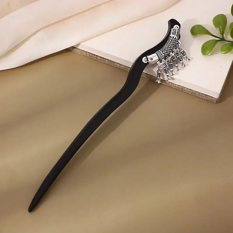 Antique Floral Hairpin Tassel for Women