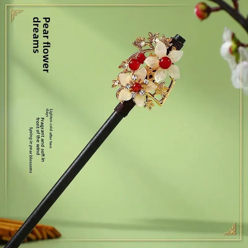 Antique Floral Hairpin Tassel for Women
