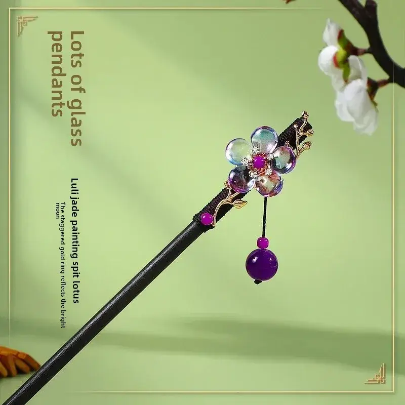 Antique Floral Hairpin Tassel for Women